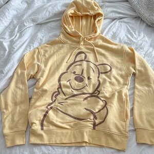 Yellow Winnie the Pooh Graphic Hoodie